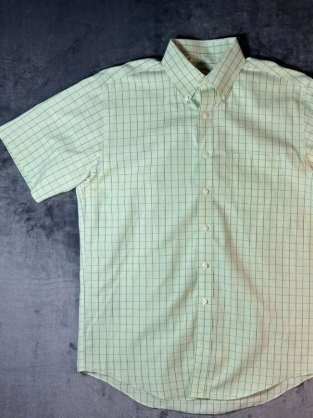 Brooks Brothers Short Sleeve Green Plaid M The Original Polo Shirt 346 Non-Iron